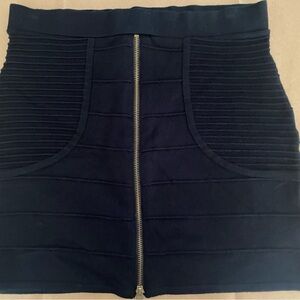 Black Skirt with Gold Zipper